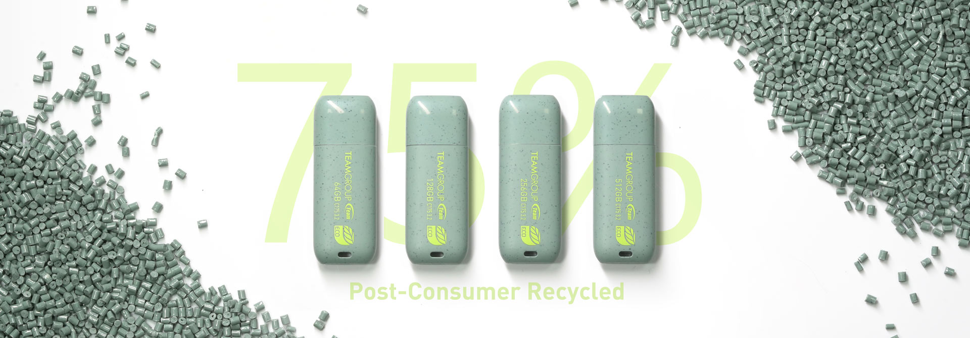 01_C175 ECO Net-Zero USB is made with 75% post-consumer recycled material