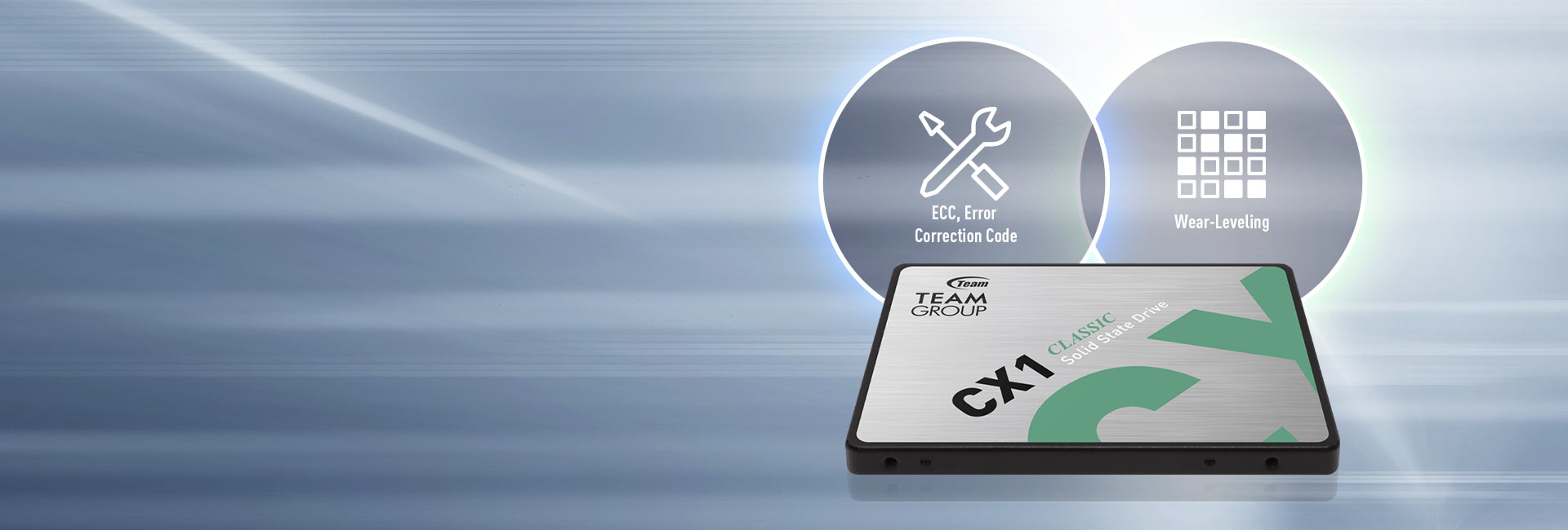 ECC (Error Correction Code) function enhances efficiency