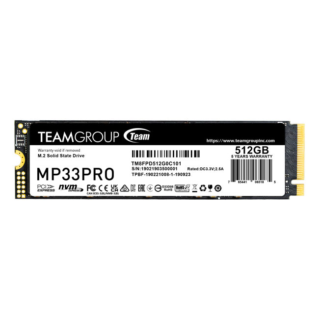 MP33 PRO M.2 PCIe SSD 512GB